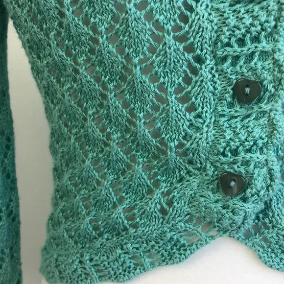 Betsey Johnson Teal Cardigan Sweater